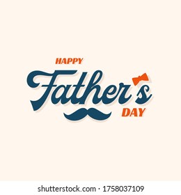 creative vintage happy fathers day logo vector illustration