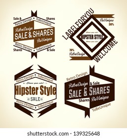 Creative vintage hipster greetings, valentine's day, retro background