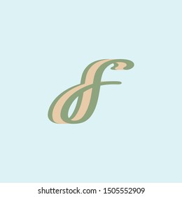 Creative vintage letter F logo icon for business, beautique, beauty salon and more brands.