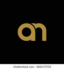 Logo für kreative Vintage minimalistische AN-Initialen