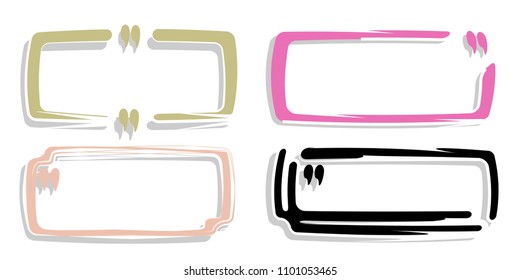 Creative vintage modern bubble talk,quote boxes,balloon speech template illustration.blank empty design.isolated on white background