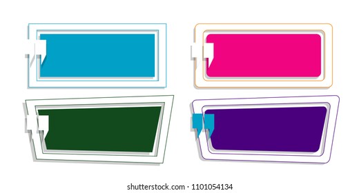Creative vintage modern bubble talk,quote boxes,balloon speech template illustration.blank empty design.isolated on white background