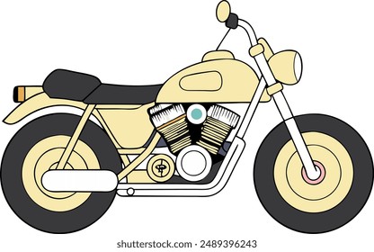 Creative Vintage Motor Bike Vector, Motor Biking Icon, Motorcyclist vector design, Road rider vector design