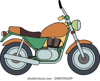 Creative Vintage Motor Bike Vector, Motor Biking Icon, Motorcyclist vector design, Road rider vector design