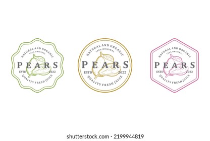 Creative Vintage Pear Logo Attractive Design