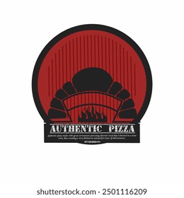 Creative Vintage Retro Firewood Oven and Wood Fired Concept Italian Pizza Pizzeria Logo Design Inspiration Template. Good for pizzeria logo