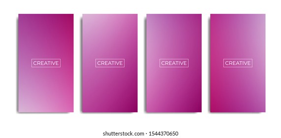 Creative Violet Gradient Background Template Collections. Elegant Screen Vector Design for Wallpaper, Cover, Banner, Brochure, Card or Paper