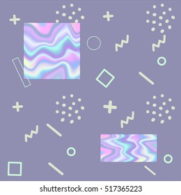 Creative violet illustration memphis style seamless pattern