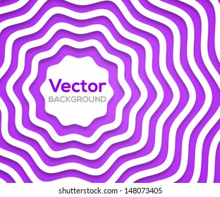 Creative violet wave or vibration design background. Vector illustration.