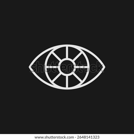 Creative Vision and Color Wheel Eye Icon for Graphic Design, Art, and Color Theory
