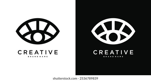 Creative vision eye logo design. Premium Vector