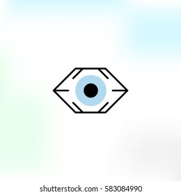  Creative vision vector logo in a modern style