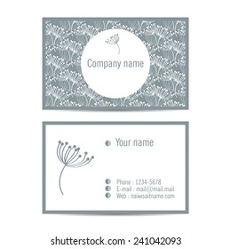creative visit card with pattern and space for information