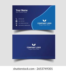 Projeto de Cartão Visitante Criativo para Empresários. Modelo de Cartão de Visita Minimalista Moderno