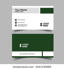 Creative Visiting Card Mockup Template for Professionals. Creative Double-sided Business Card Template.