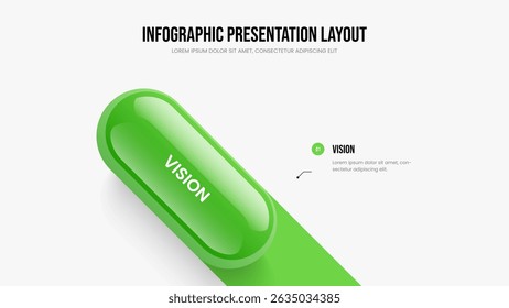 Creative Visualization 1 Element Infographic Slideshow Template. Market Plan One Step Diagram Presentation Layout. Advertising Strategy Slide Design Vector Illustration.