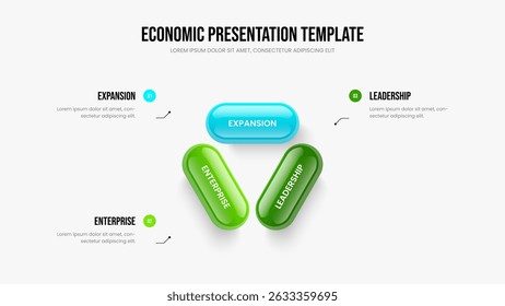 Creative Visualization 3 Element Infographic Frame Template. Business Insight Presentation Layout Vector Illustration. Sales Portfolio Three Option Diagram Slide Design.