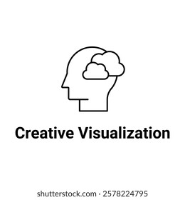 Creative Visualization Icon. Imagination and Goal Setting Illustration for Personal Growth.