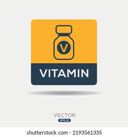 Creative (Vitamin) Icon, Vector sign.