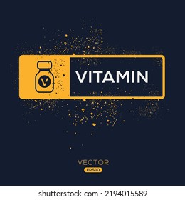 Creative (Vitamin) Icon, Vector sign.
