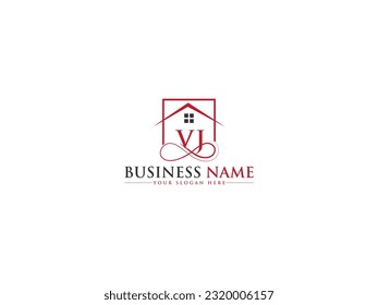 Creative Vj Jv Logo Letter Design For Real Estate Business