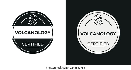 Creative (Volcanology) Certified badge, Vektorgrafik.