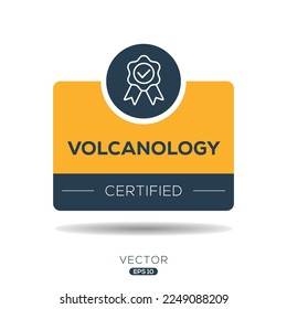 Creative (Volcanology) Certified badge, Vektorgrafik.