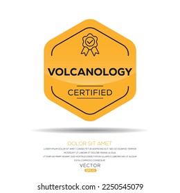 Creative (Volcanology) Certified badge, Vektorgrafik.