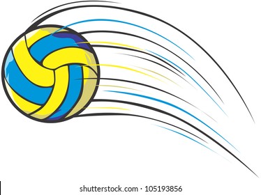 Creative Volleyball Illustration / Fast moving volleyball