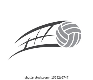 Creative Volleyball Symbol Combined Net Illustration Stock Vector ...