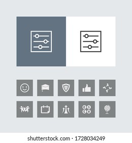 Creative Volume Control Line Icon with Bonus Icons. 