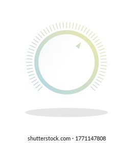 Icono creativo del botón de volumen en estilo plano. Símbolo del controlador de volumen para el diseño del sitio web, logotipo, aplicación, interfaz de usuario Vector EPS 10.