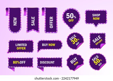 creative voucher coupon sale label collection