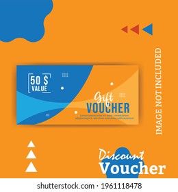 Creative Voucher Design template Vector Gift Card