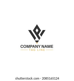 creative vp Letter Logo Design For Business 