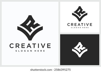 Creative VR letter logo design custom alphabet logo, Amazing professional elegant trendy awesome artistic black and white color VR RV initials based alphabet icon logo