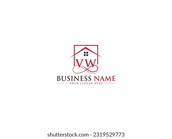 Creative VW Logo Letter Design For Real Estate Business