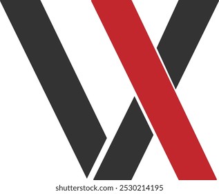 Diseño creativo del logotipo de VX. Plantilla moderna del logotipo XV. Descarga Libre de regalías de Vectores de logotipo VX simple. Letras XV logo Vectores. Diseño de icono VX. Monograma VX