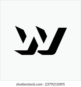 Creative W initial monogram isometric type illusion logo design