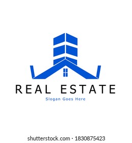 Creative W Initial Real Estate Logo