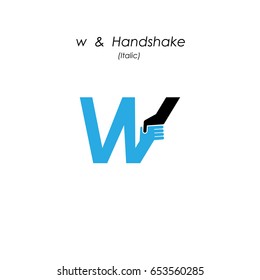 Creative w- letter icon abstract logo design vector template.Business offer,partnership icon.Corporate business and industrial logotype symbol.Vector illustration