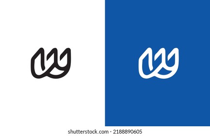 Creative W Letter Logo Design with Icon Vector.