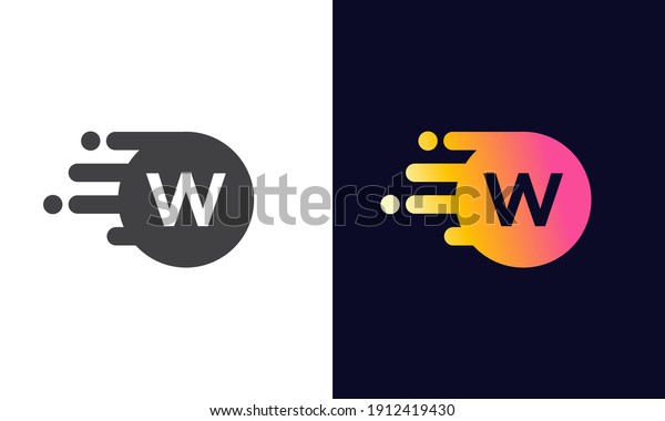 Creative W Letter Logo Design Bubble Stock Vector (Royalty Free ...