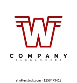 creative W letter logo template, fashion logo, icon and vector