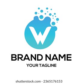 Diseño de plantilla de logotipo de carta W creativa