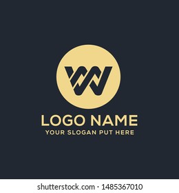 Creative W Letter logo vector design template