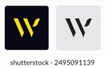 Creative W Letter Vector Typography Logo Design, Minimal Monogram Vector Sign. W Character Logotype Symbol. W Icon Design
