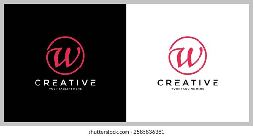 Creative W Letter Vector Typography Logo Design