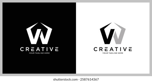 Creative W Letter Vector Typography Logo Design