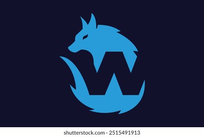 Creative W Wolf Logo Design